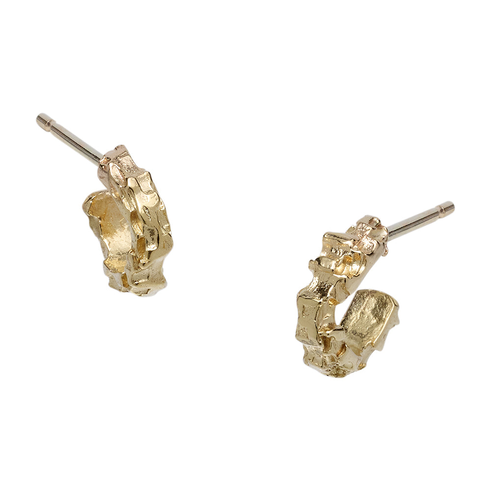 Luna 9ct Yellow Gold Small Hoops