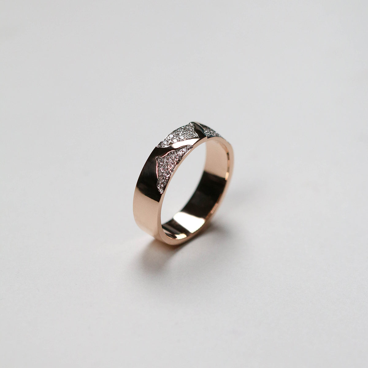 18ct rose gold diamond ring - blitz collection