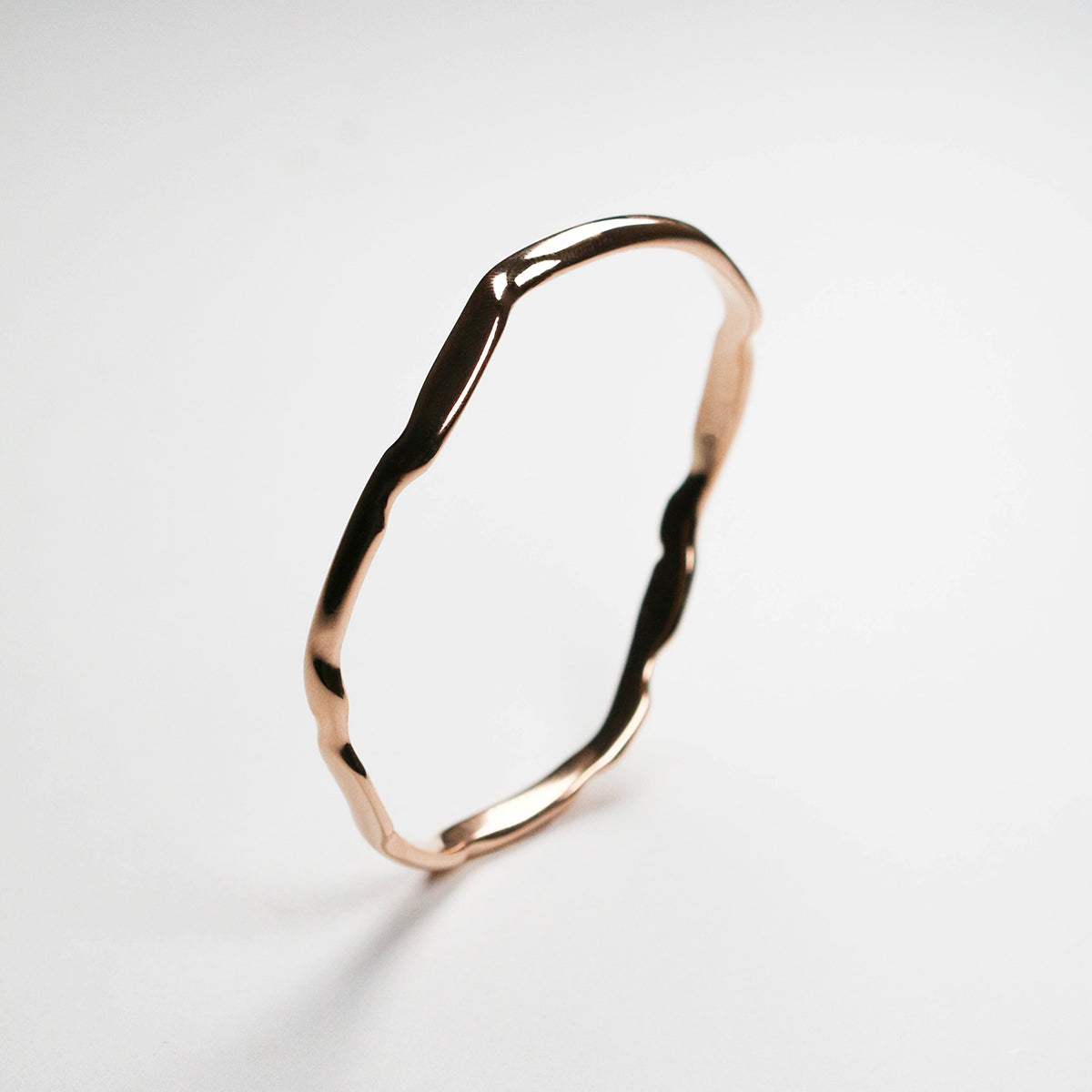 Carved Rose Gold Bangle