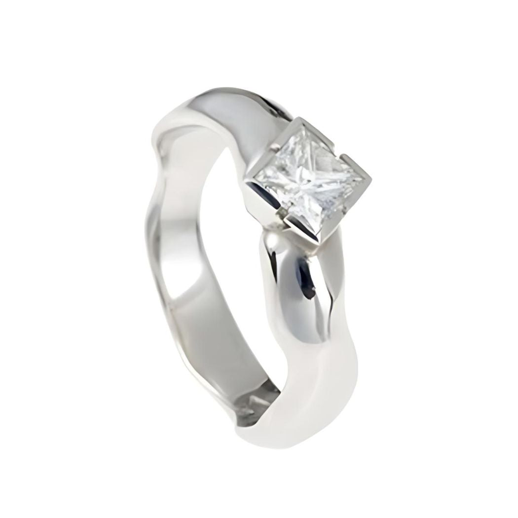 75pt princess cut diamond ring - Carved collection