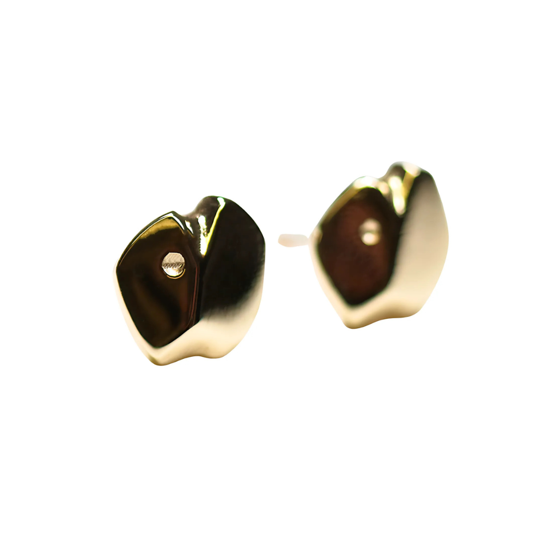 Carved 9ct Gold Ear Studs