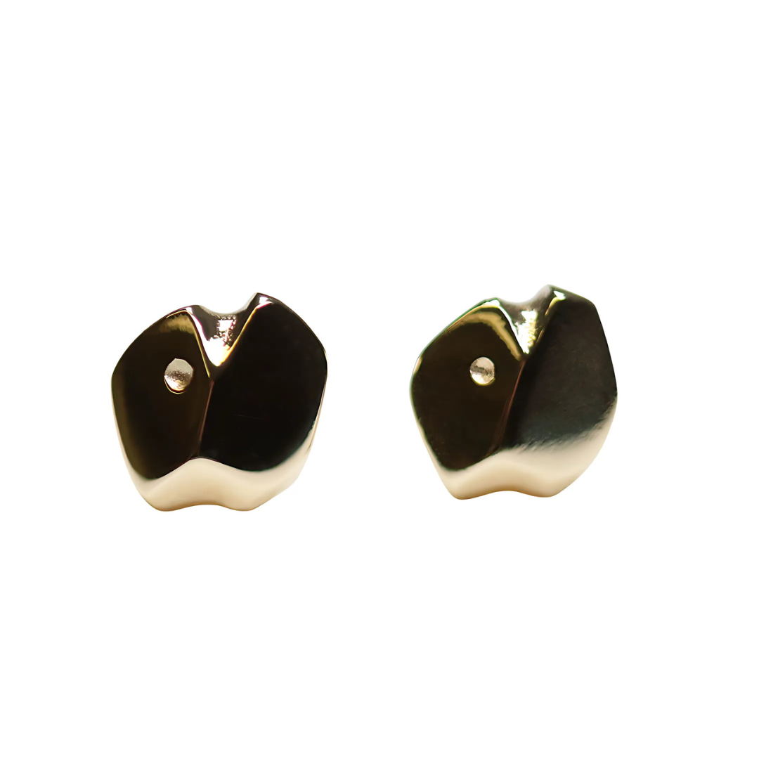 Carved 9ct Gold Ear Studs