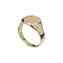 Carved 9ct Yellow Gold Signet Ring