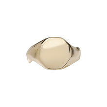 Carved 9ct Yellow Gold Signet Ring