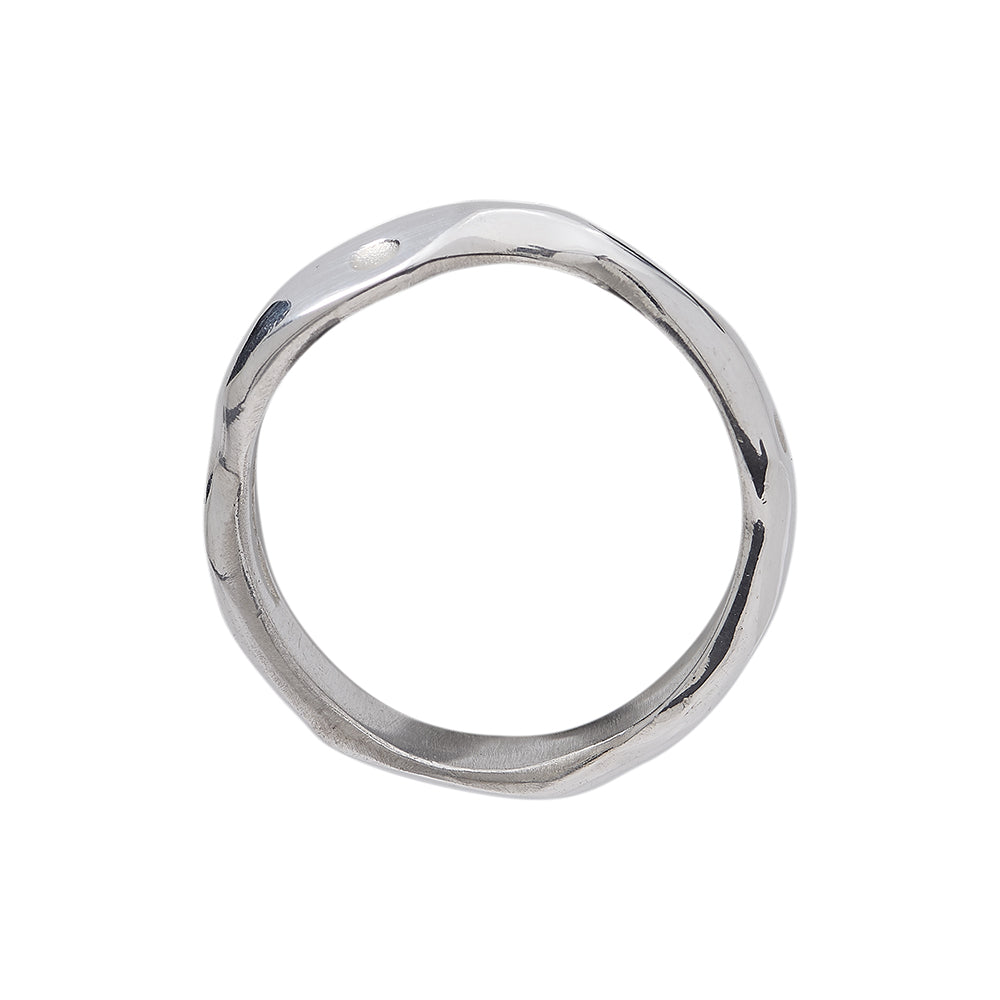 Carved Silver 6mm Ring