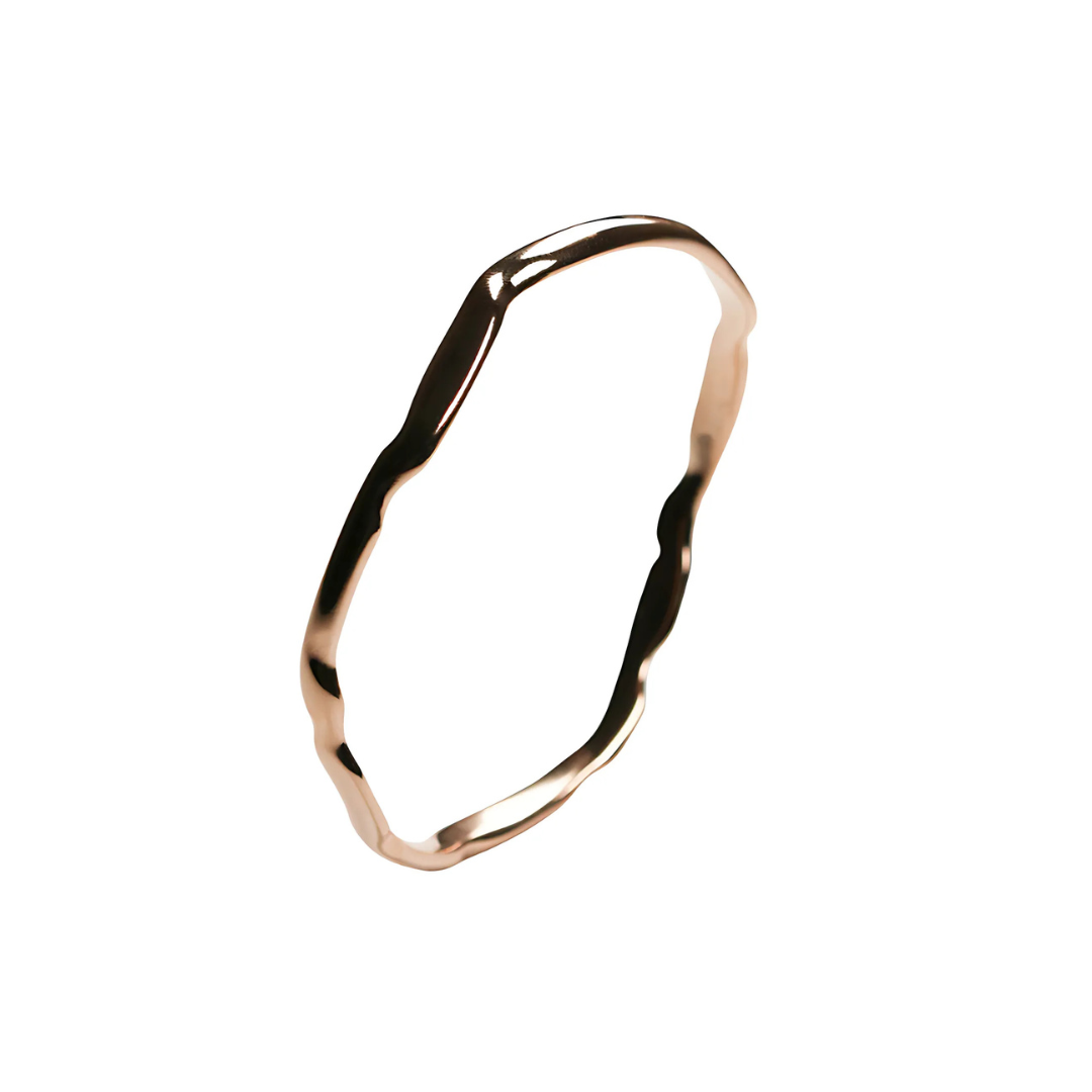 Carved Rose Gold Bangle