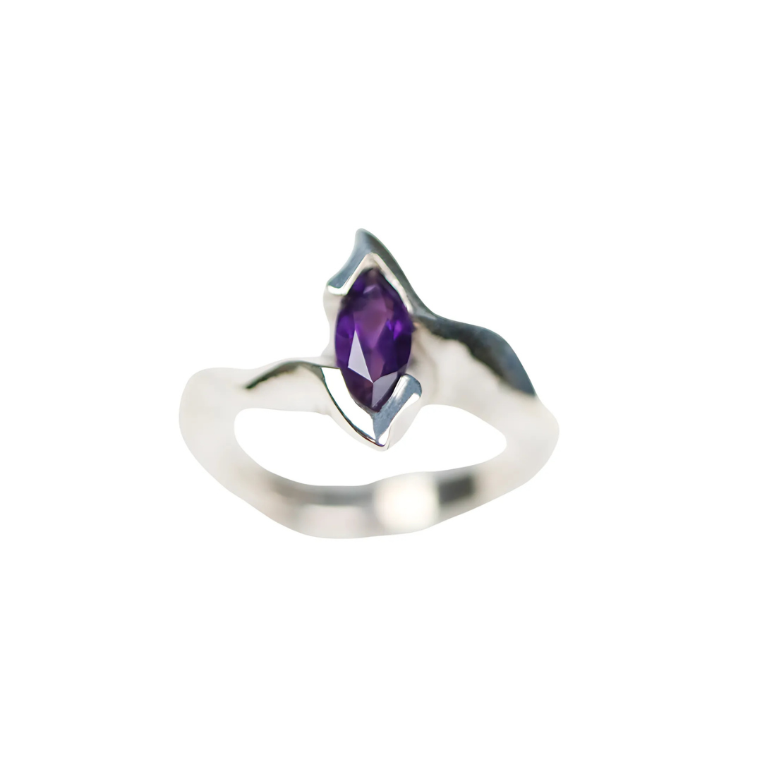 Electra Silver Semi Precious Marquise Ring