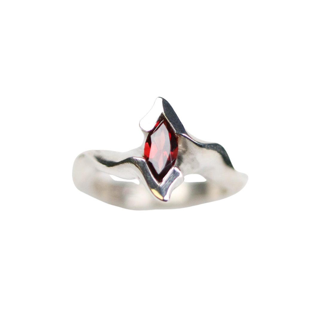 Electra Silver Semi Precious Marquise Ring