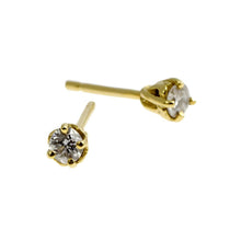 They are carved in 18ct yellow and feature two .08-carat round brilliant-cut diamonds, totalling .16 carats.