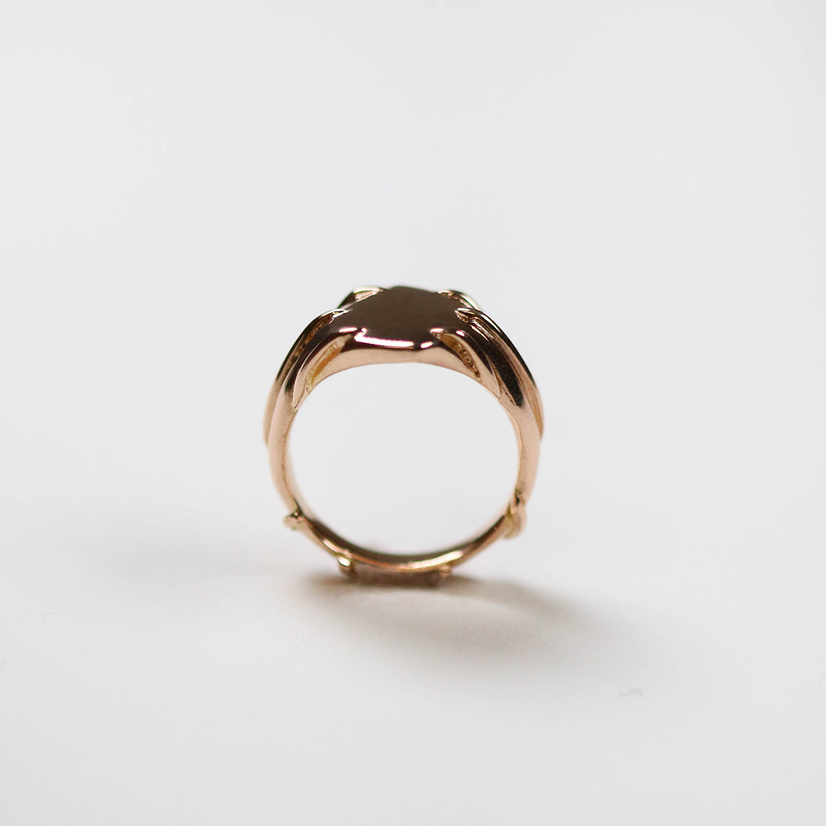 entwine rose gold signet ring