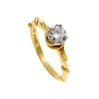 18ct yellow gold engagement ring - Entwine collection