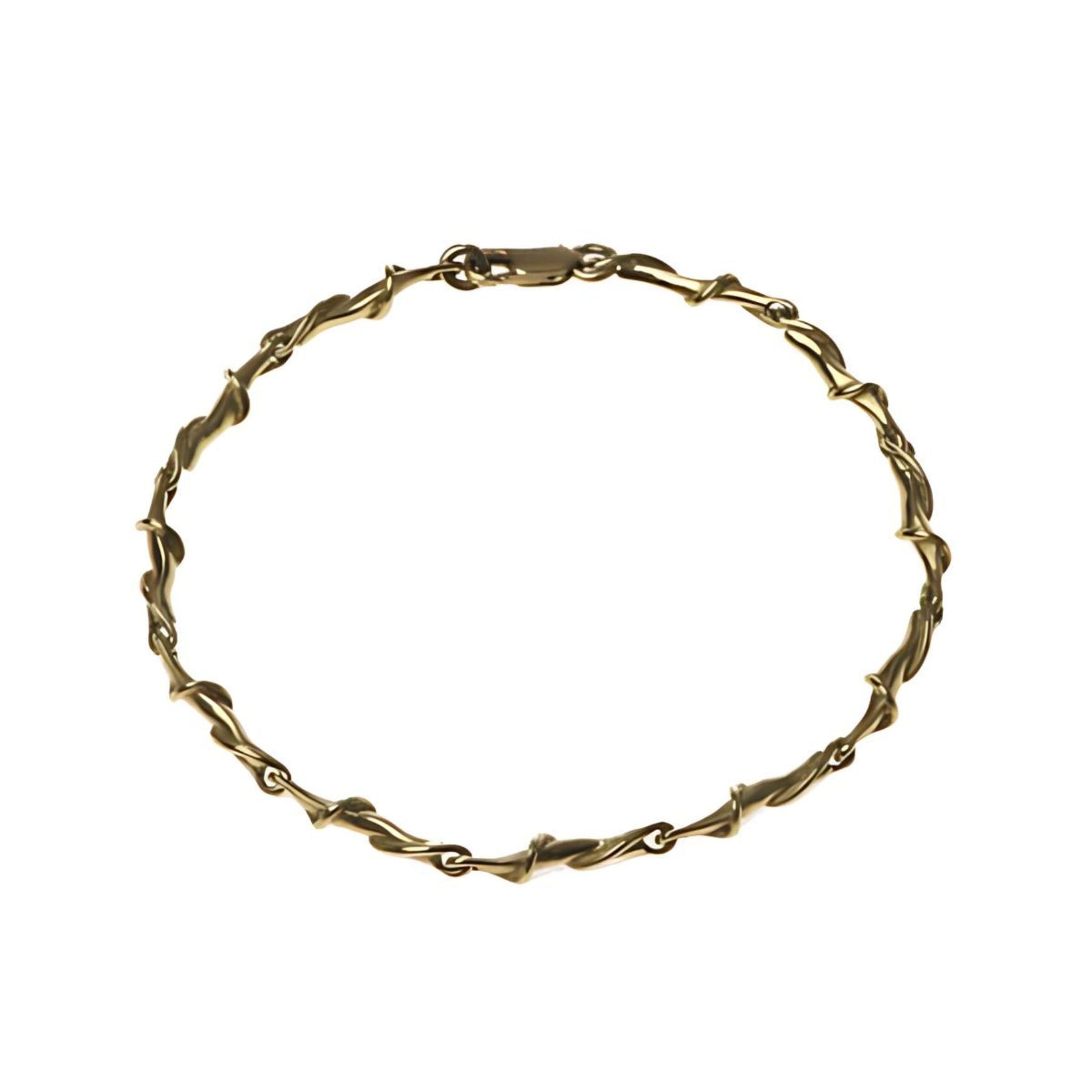 Entwine gold link bracelet