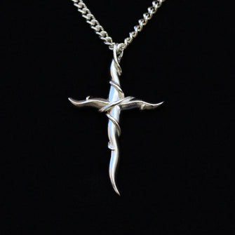 Large cross necklace - Entwine collection