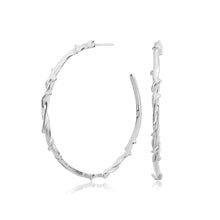 Entwine collection - large silver hoops