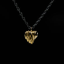 Gold plated bark necklace - Forest collection