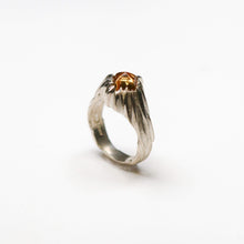 Forest Silver Citrine Square Gemstone Ring