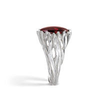 Forest Silver Ruby Marquise Gemstome Ring