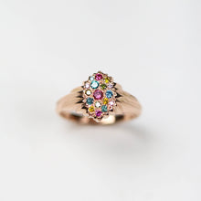 Multicoloured Rose Gold Diamond Ring