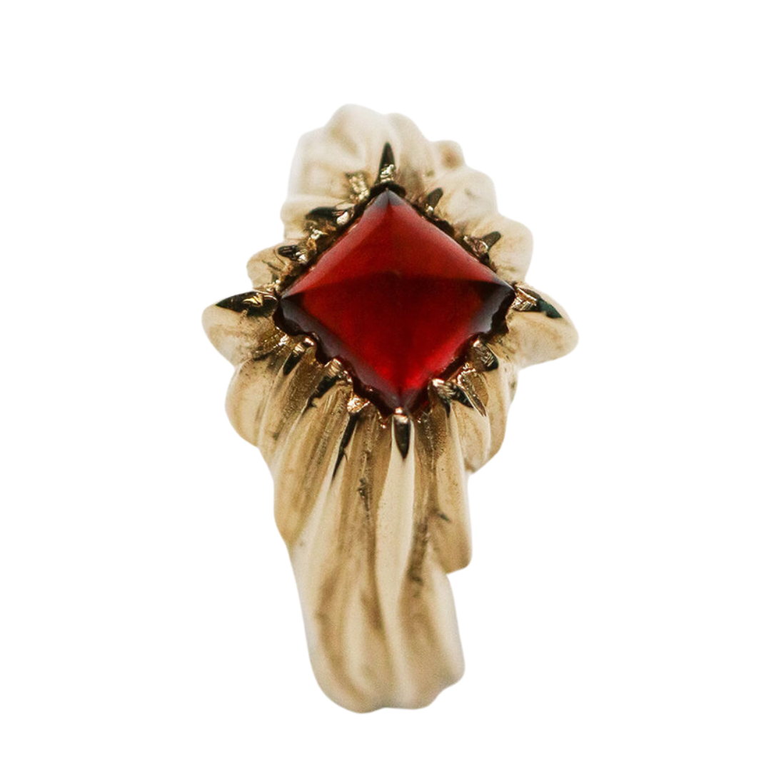 Forest 9ct Gold Garnet Ring