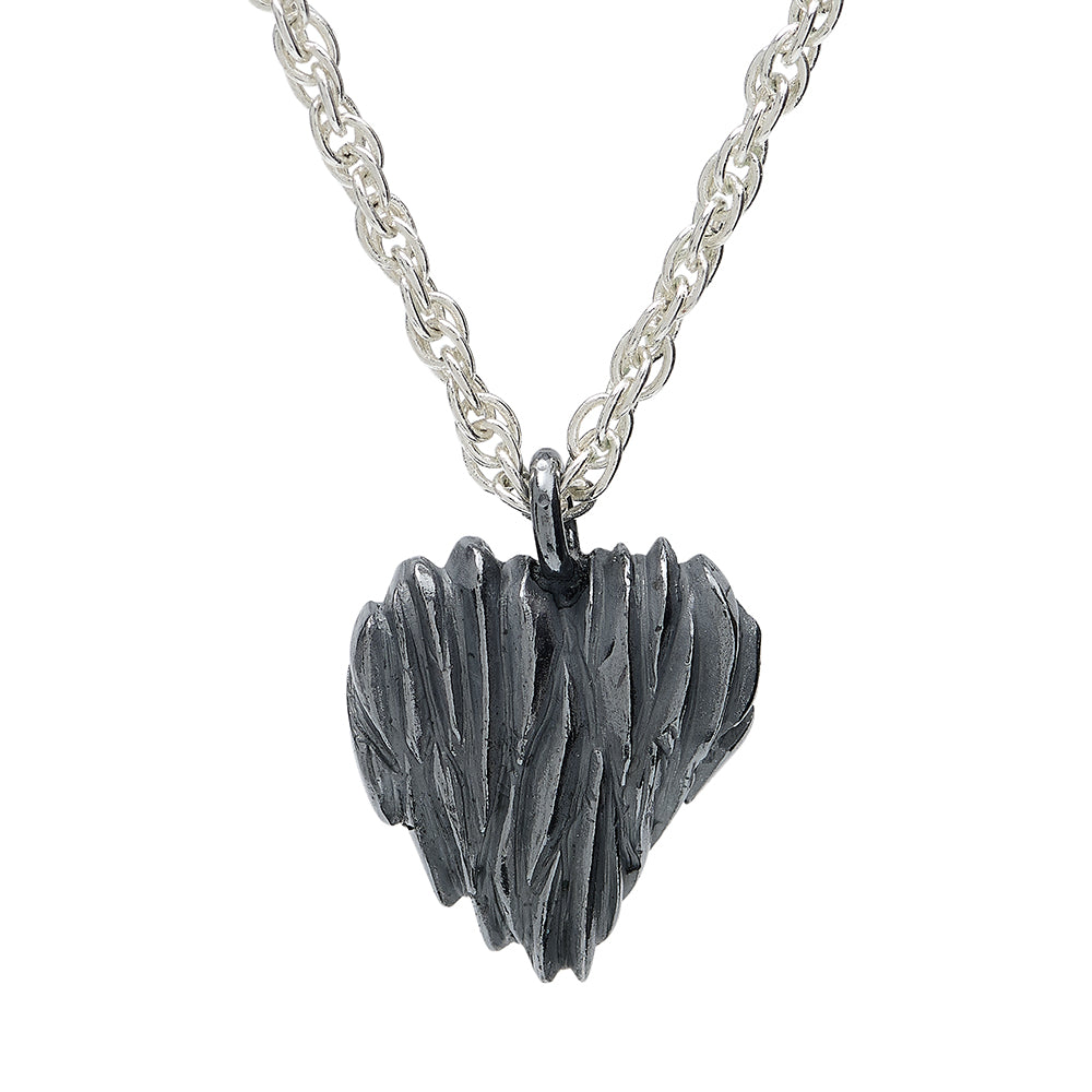 Forest Silver Heart Necklace