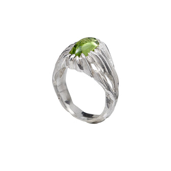 Forest Silver Marquise Gemstome Ring