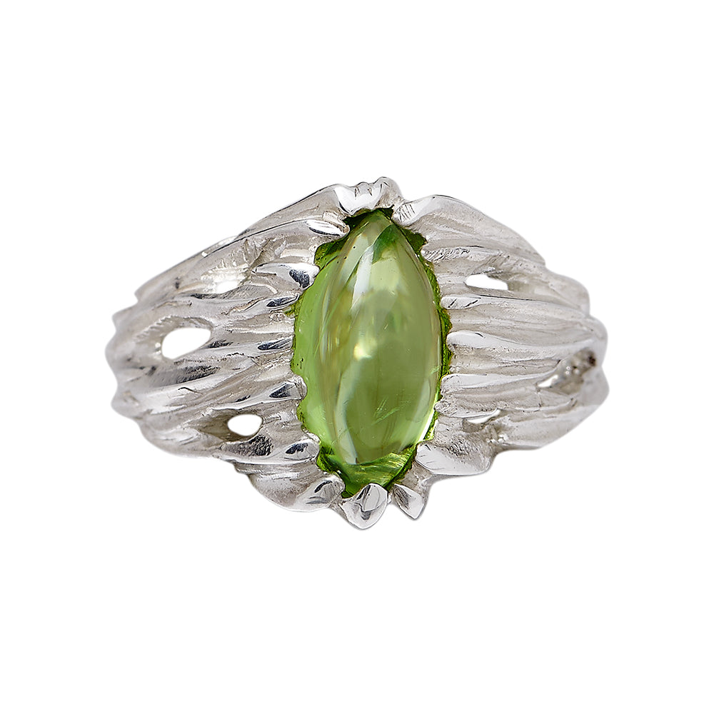 Forest Silver Marquise Gemstome Ring