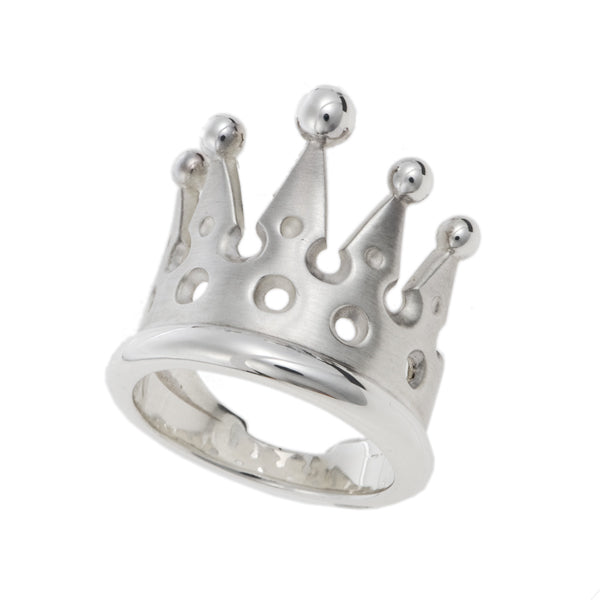 King & Queen Silver Tiara Ring