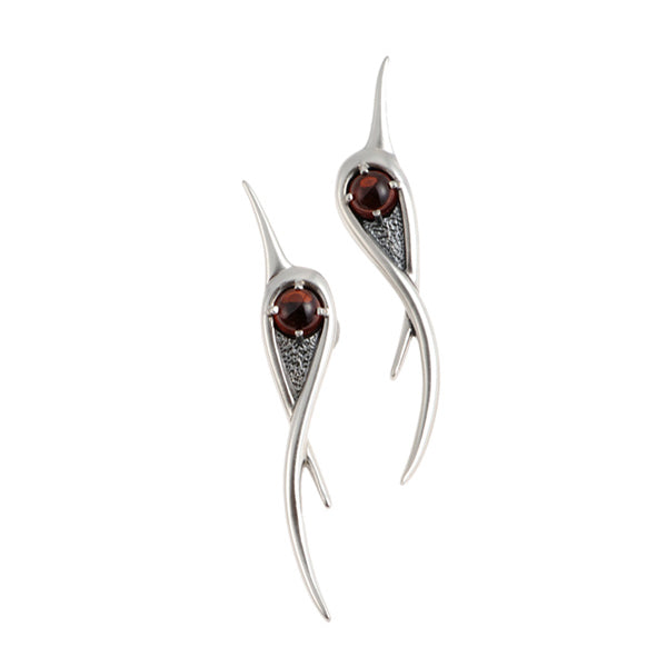 Libertine collection Garnet drop earrings