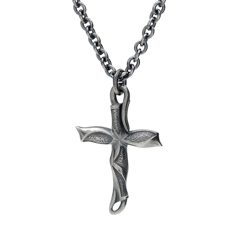 Libertine Small Silver Cross Necklace