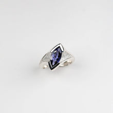 Made in Jeremy's signature asymmetric style, this unique design displays the marquise shaped Gemstone at an angle on the finger. A sleek and versatile piece, this cocktail ring is elegant, comfortable, and extremely flattering.