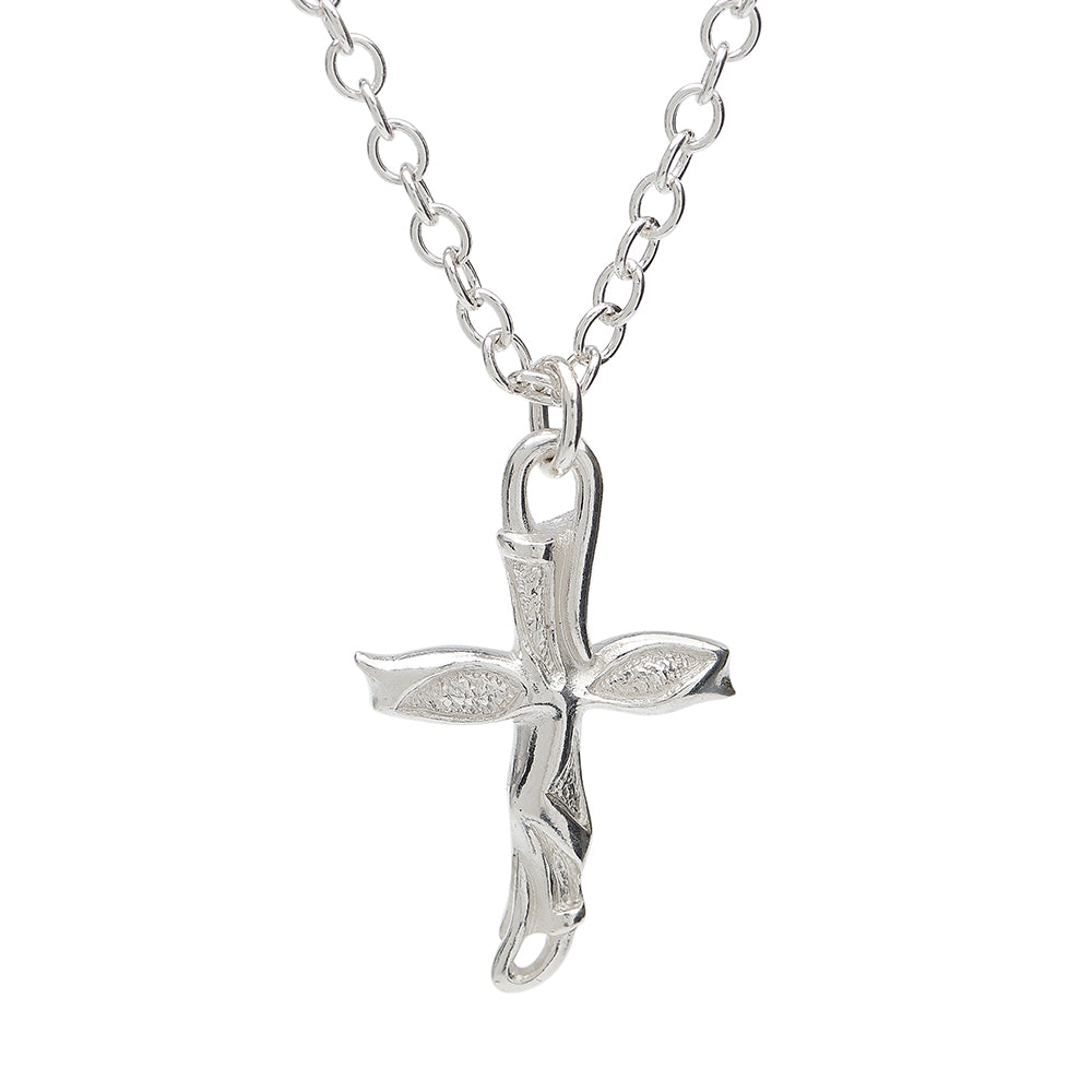 Libertine Small Silver Cross Necklace