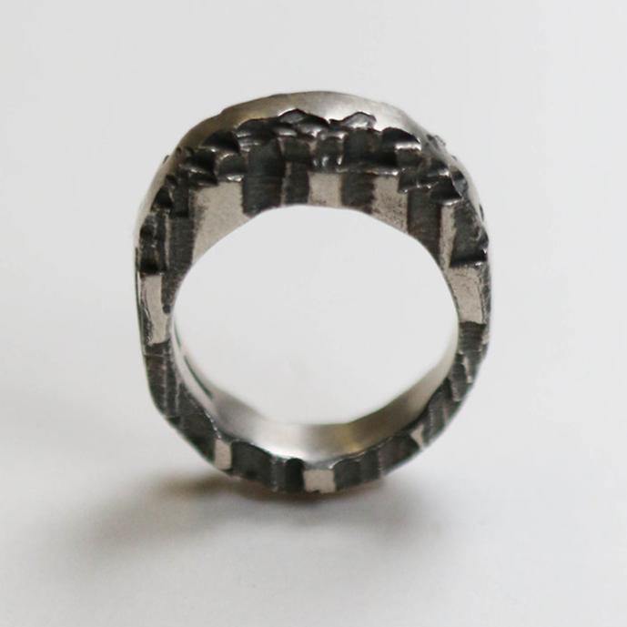 Luna Silver Tapered Ring