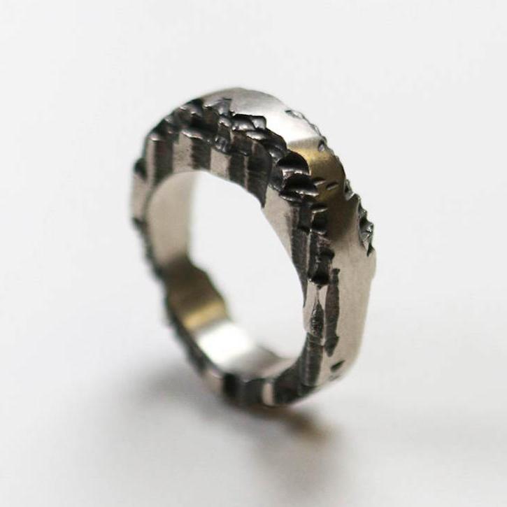 Luna Silver Tapered Ring