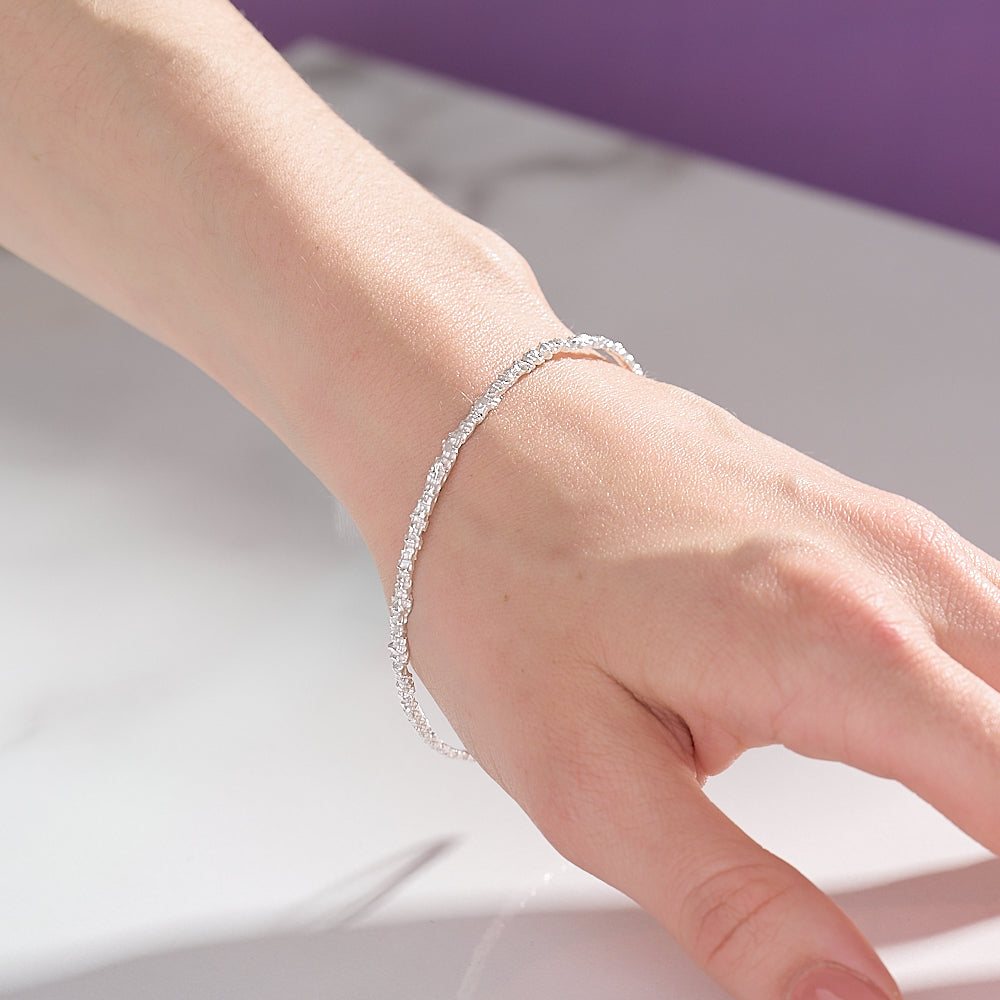 Luna Silver Bangle