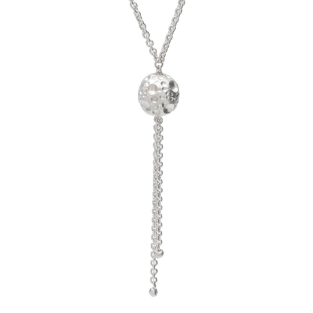 Moon Silver Tassel Necklace