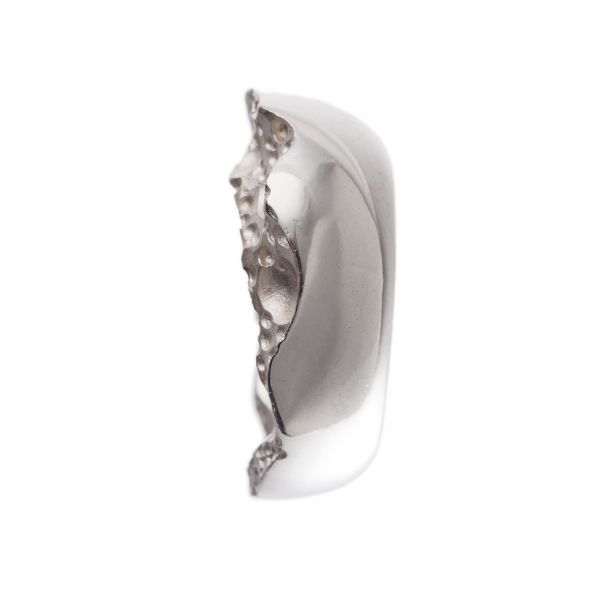 Moon Silver Half Bombé Ring