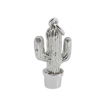 Silver cactus charm from the wild west set of charms.