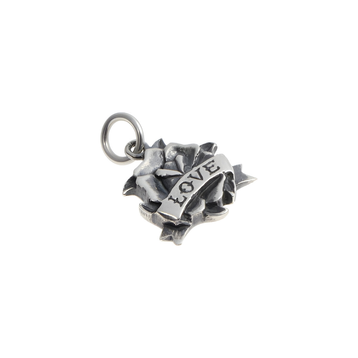 Silver love tattoo charm