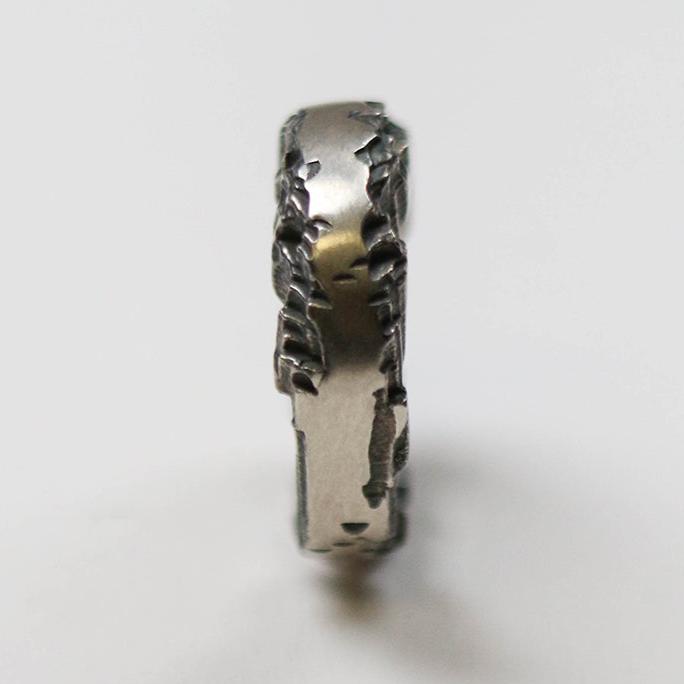 Luna Silver Tapered Ring