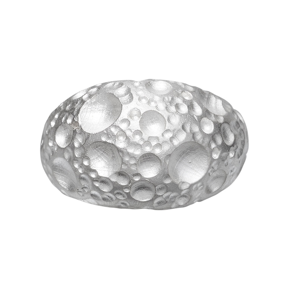 Moon Bombé Silver Ring