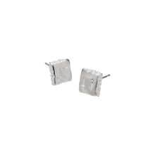 Trinity Silver Small Square Ear Studs