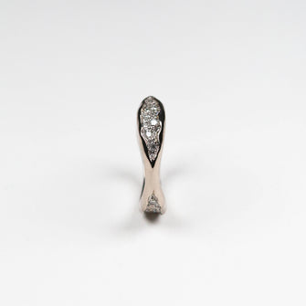 Measuring 3mm at its widest point, with 26 pavé set white diamonds.