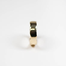 Trinity textured edge ring measuring 6mm in width in 9ct yellow gold.