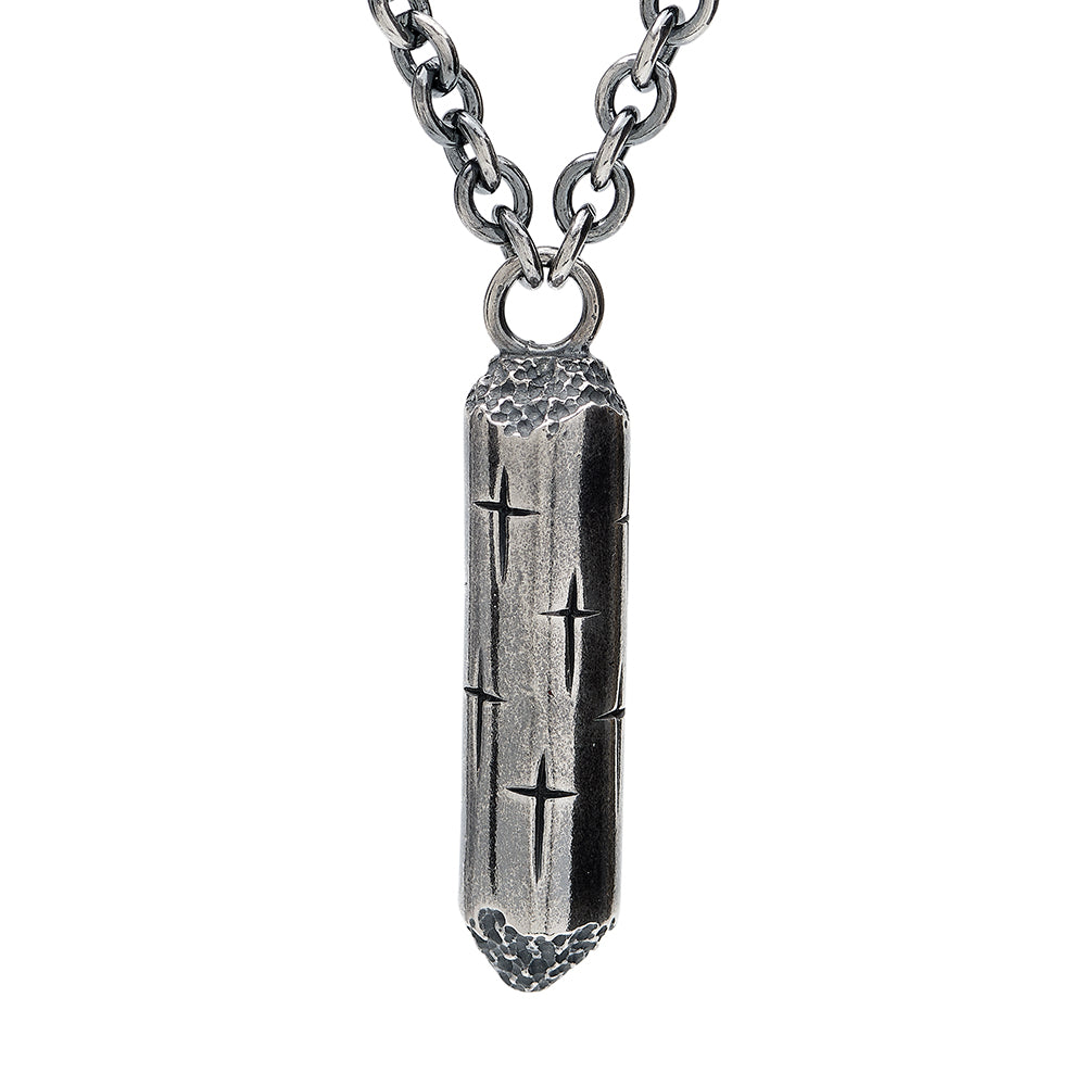 Trinity Large Silver Cylinder Necklace