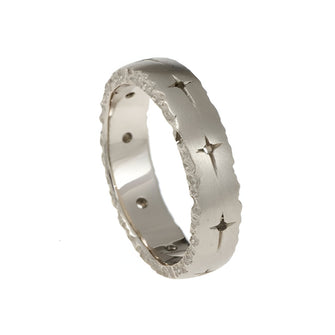 Trinity Platinum ring measuring 5mm in width. Trinity was inspired by the film the Matrix.