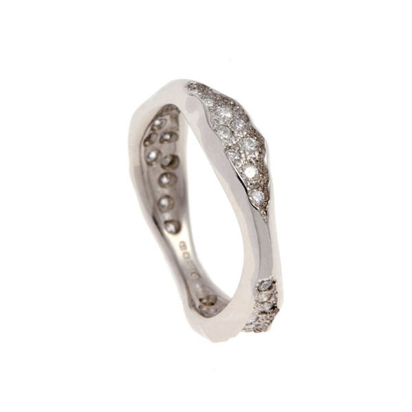 Triffid 18ct White Gold Triple Section Diamond Ring